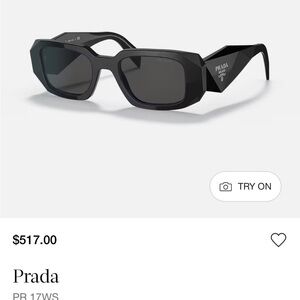 Prada PR 17WS Black Sunglasses